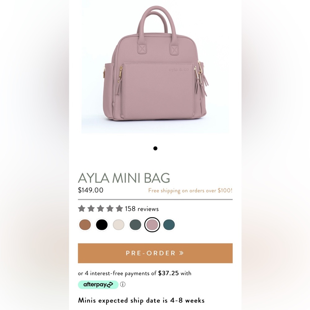 Ayla & Co Mini Diaper Bag / backpack - Picture 2 of 7